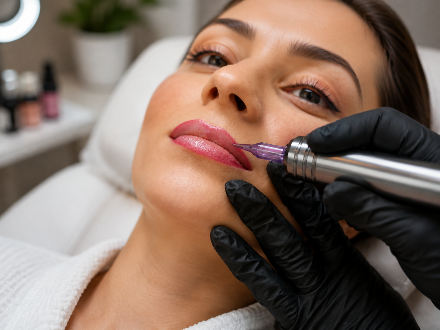 Lippen Permanent Make-up Behandlung